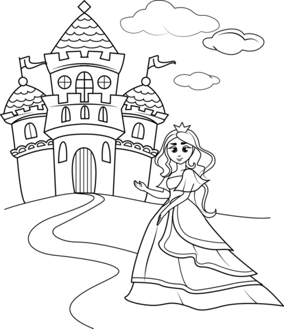 Princess Castle Coloring Page